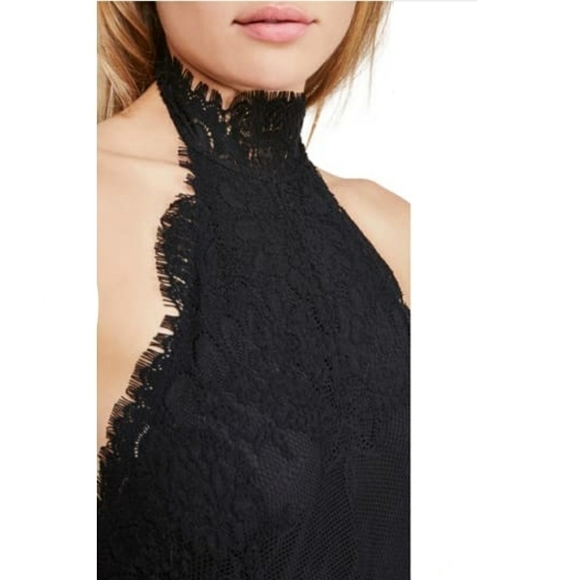 Free People Harper High Neck Halter Lace Dress SM - Picture 6 of 13